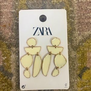 Cream and Gold Zara Earrings